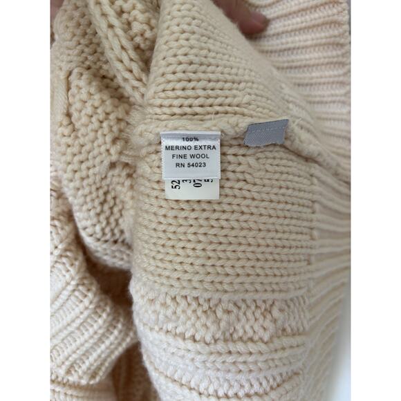 Banana Republic Cardigan Medium Wool Cable Knit Longline Buttons Sweater - Picture 8 of 13